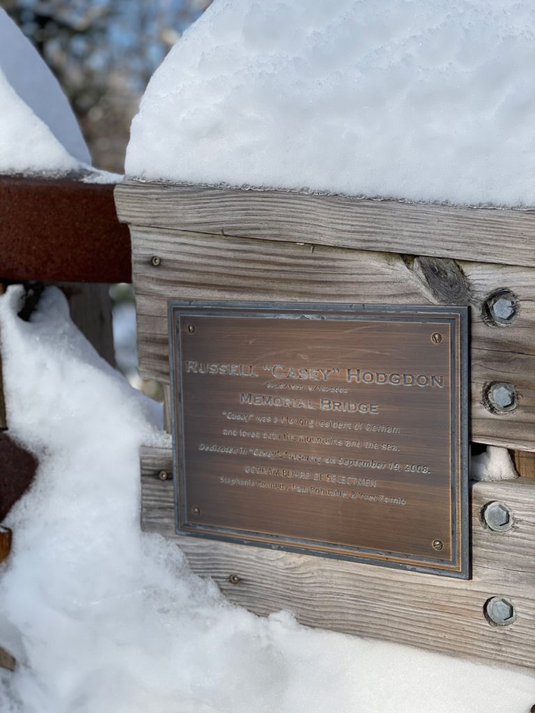 caseys way dedication sign gorham nh