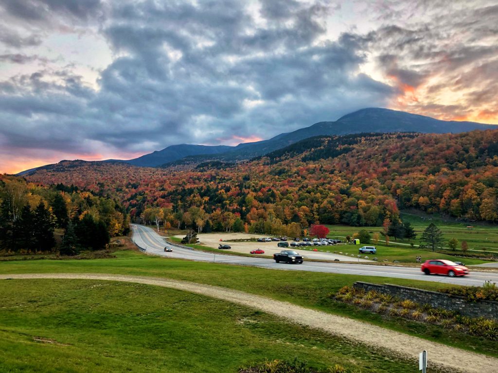 great glen view at sunset fall season